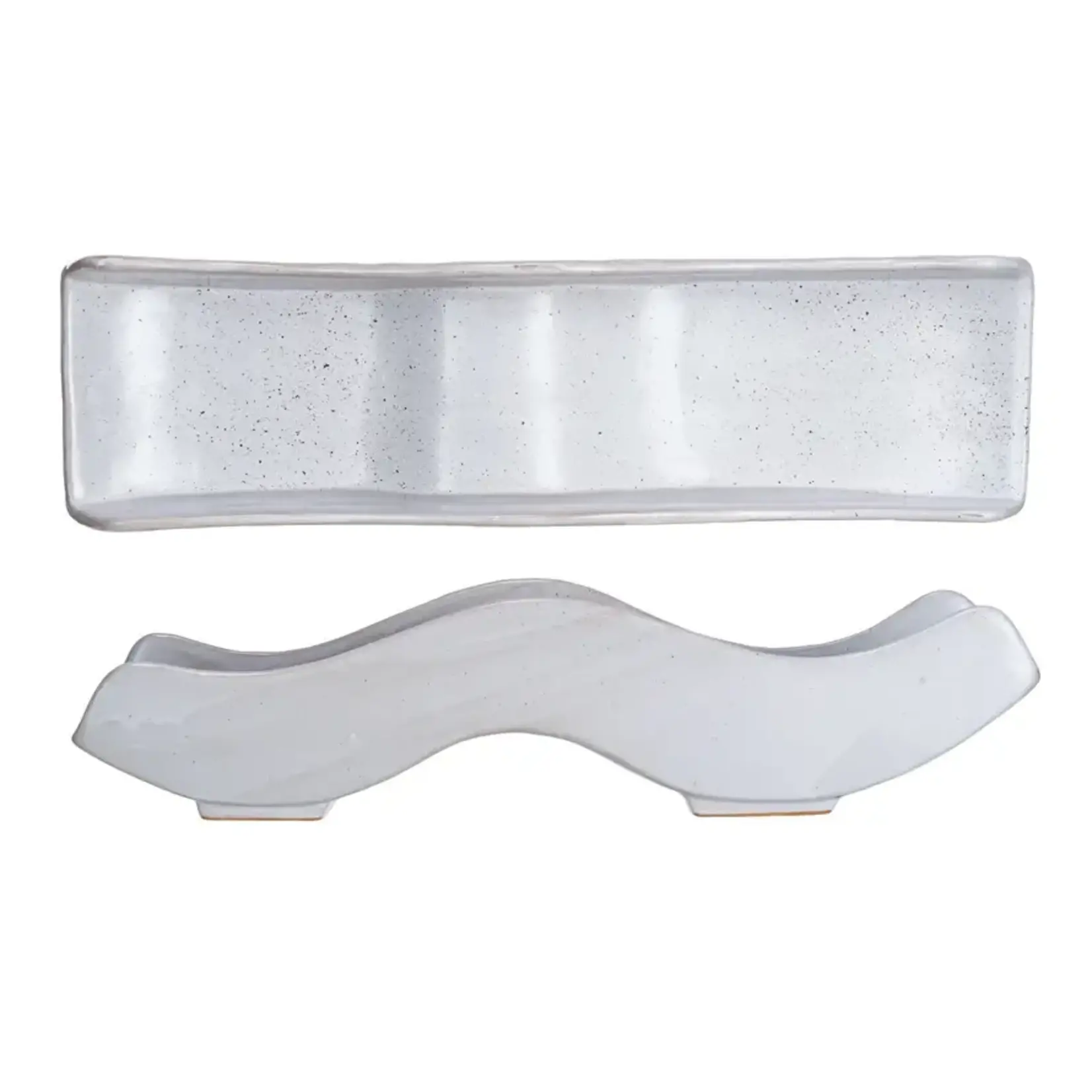 Stoneware Wave Tray w/Glaze