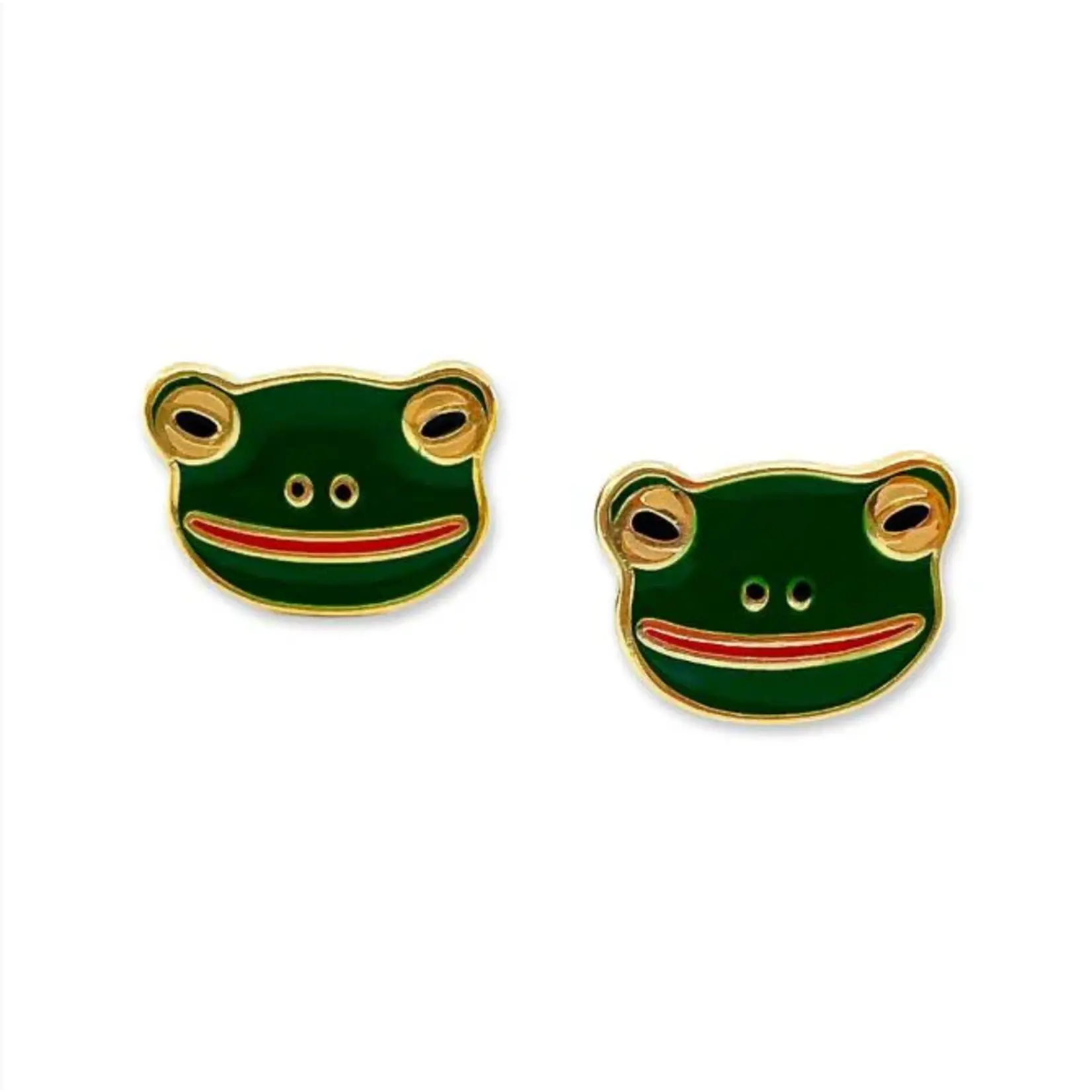 Frog Enamel Earrings