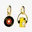Yellow Owl Hoop Earrings - Walkman & 7"