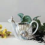 Stoneware Watering Can Snail - 24oz