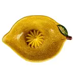 Hand-Painted Stoneware Lemon-Shaped Juicer