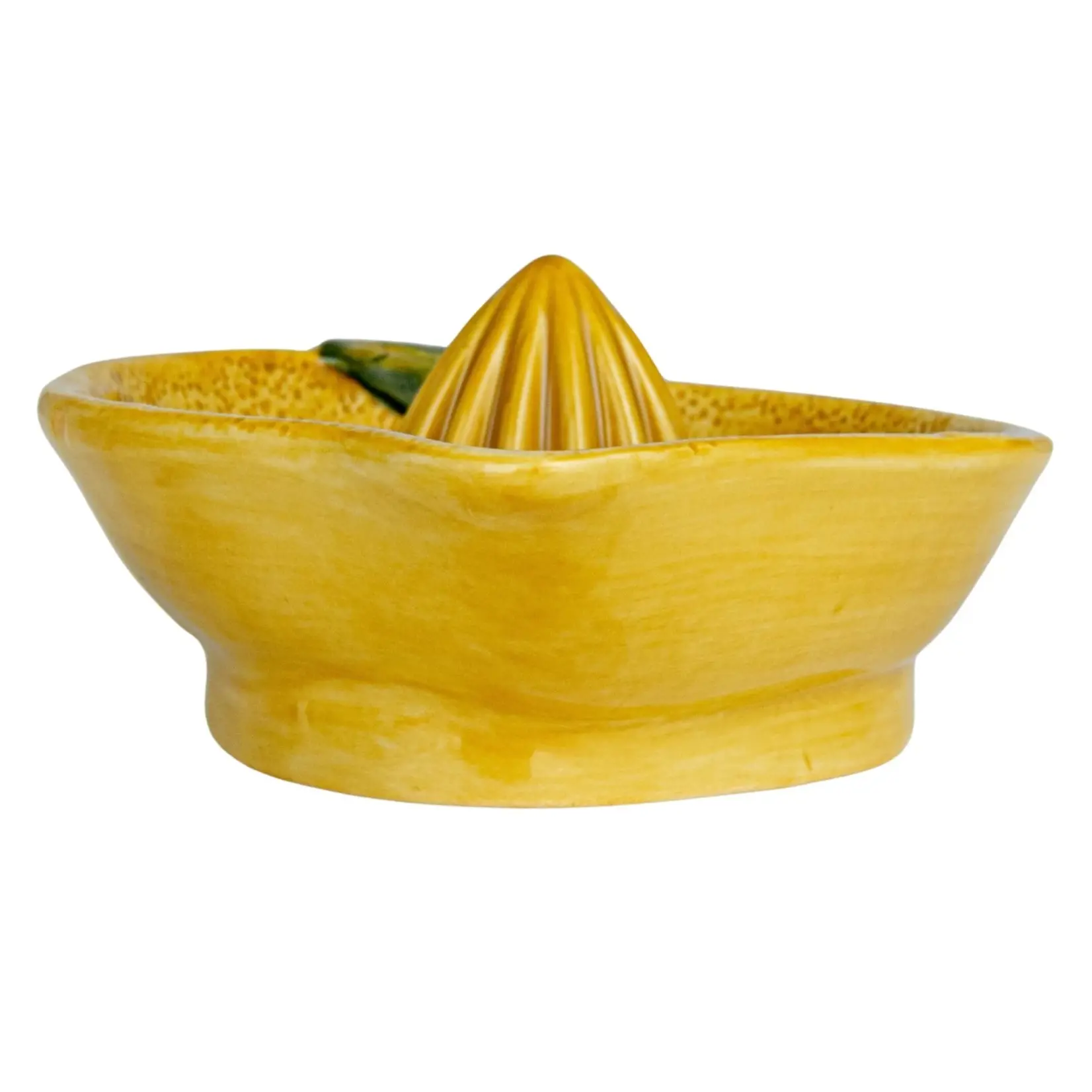 Hand-Painted Stoneware Lemon-Shaped Juicer