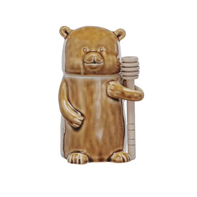 Stoneware Honey Jar w/Dipper