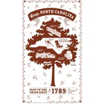 Vestiges Tea Towel - NC (Brown Tree)