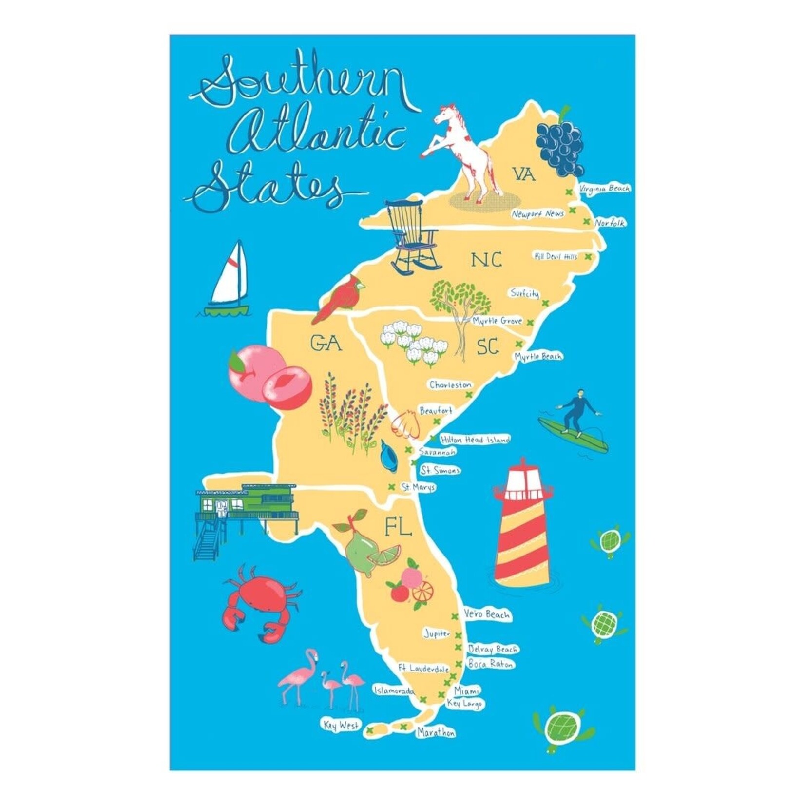 Vestiges Tea Towel - Southeastern