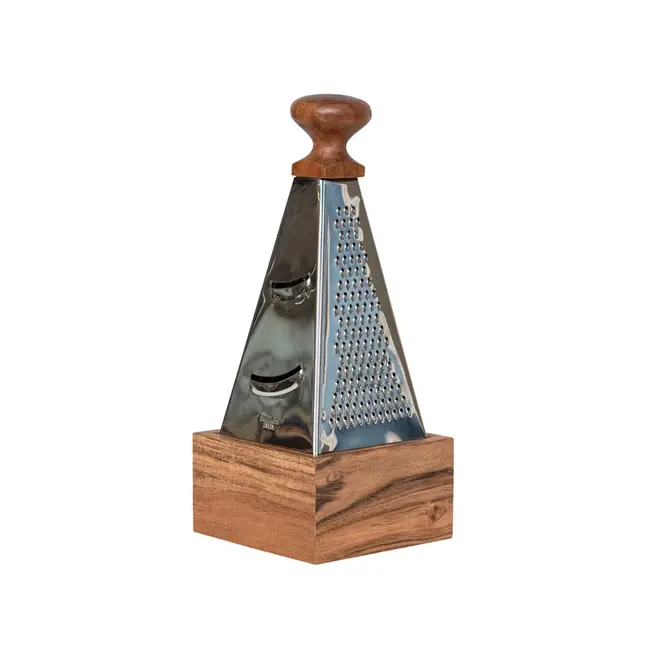 Stainless Steel Grater w/Acacia Wood Handle