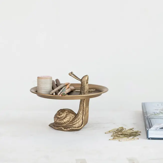 Decorative Metal Tray w/Snail