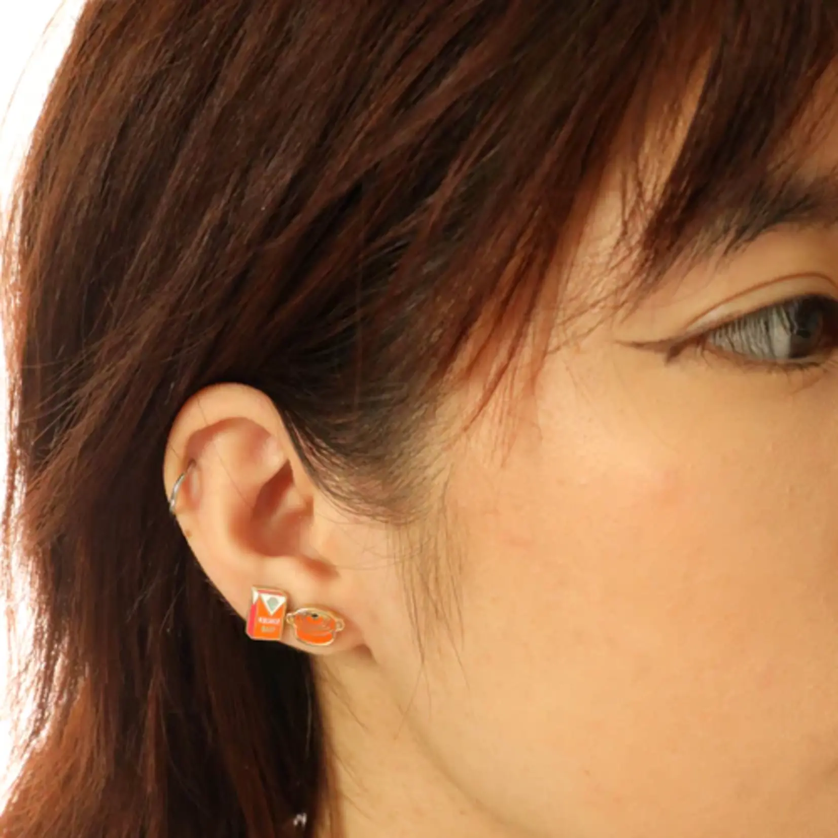 Yellow Owl Post Earrings - Dutch Oven Kosher Salt