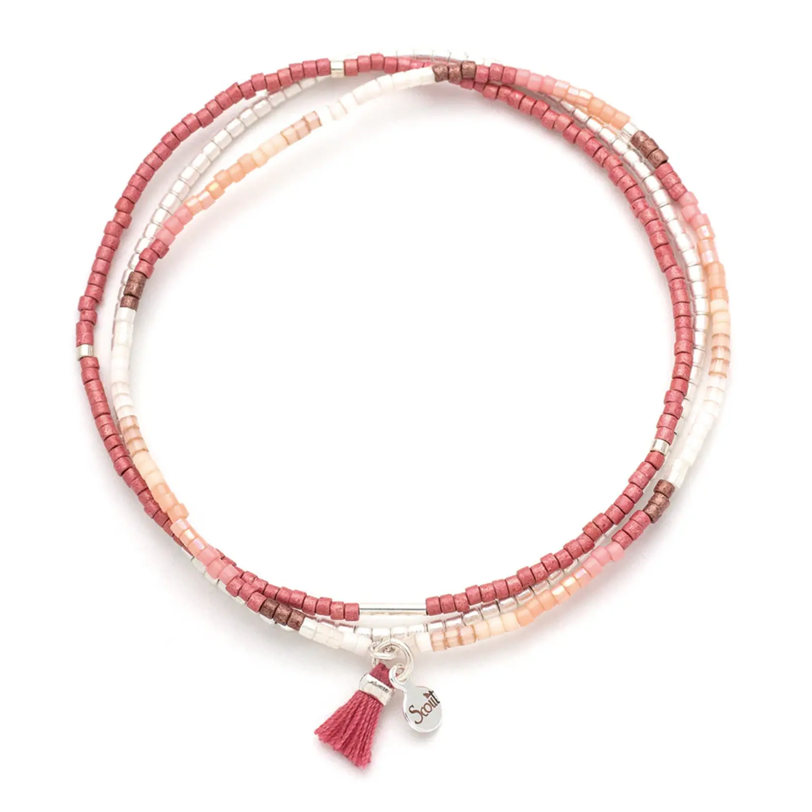 Chromacolor Miyuki BraceletTrio - Blush Multi/Silver