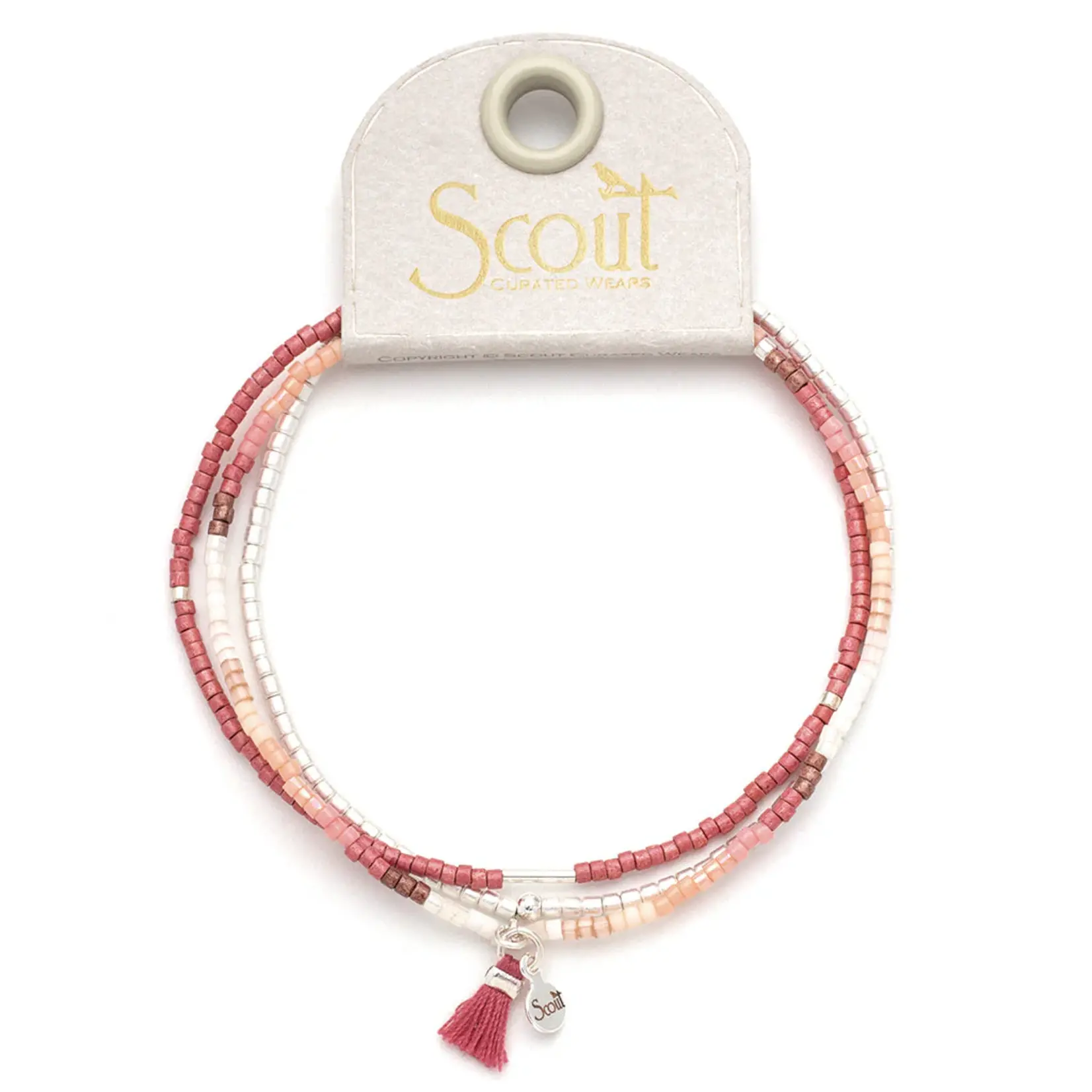 Chromacolor Miyuki BraceletTrio - Blush Multi/Silver