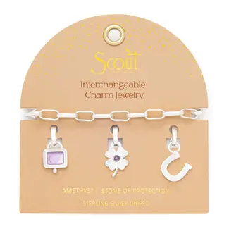 Interchangeable Charm Bracelet - Amethyst