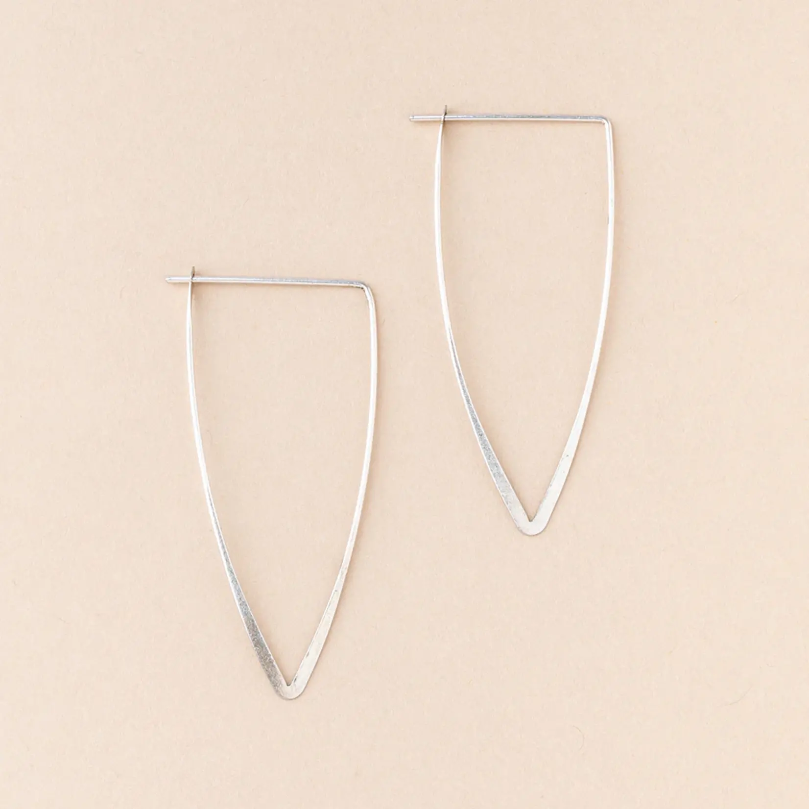 Refined Earrings Galaxy Triangle - silver