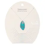 Organic Stone Necklace - Turquoise/Silver