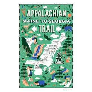 Vestiges Tea Towel - Appalachian Trail
