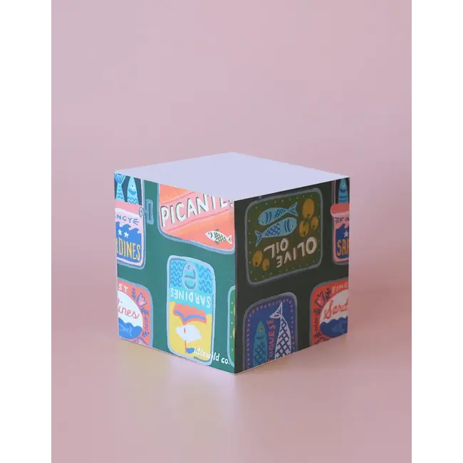 Sticky Note Cube - Tinned Fish