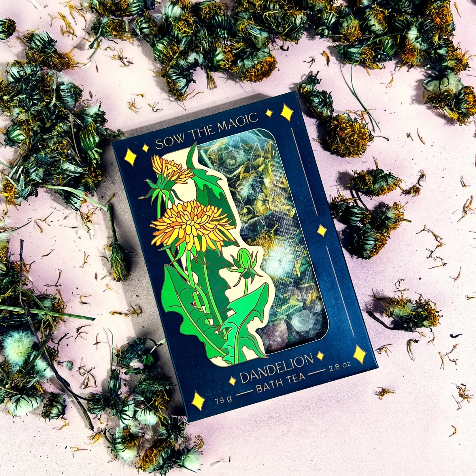 Tarot Botanical Bath Tea Box - Dandelion