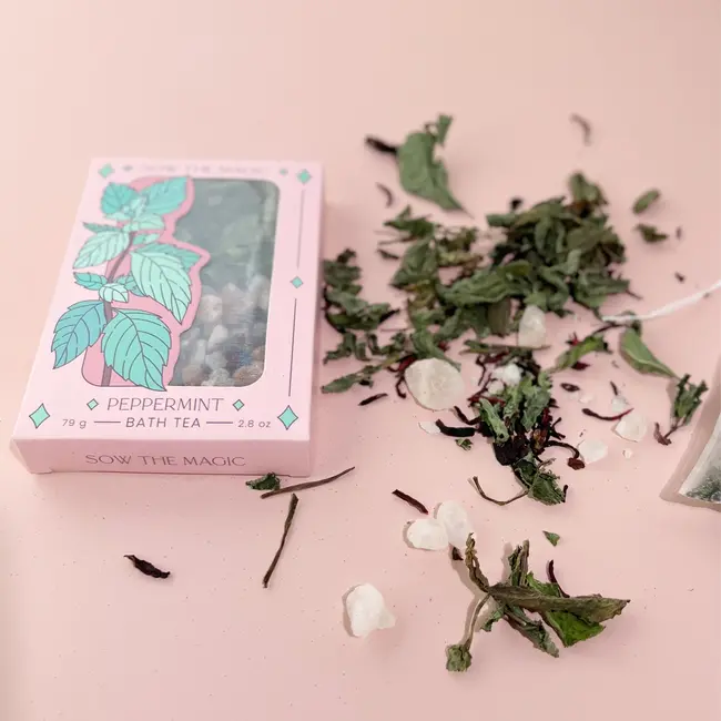 Sow the Magic Tarot Botanical Bath Tea Box - Peppermint