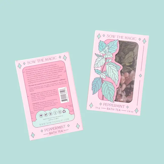 Sow the Magic Tarot Botanical Bath Tea Box - Peppermint