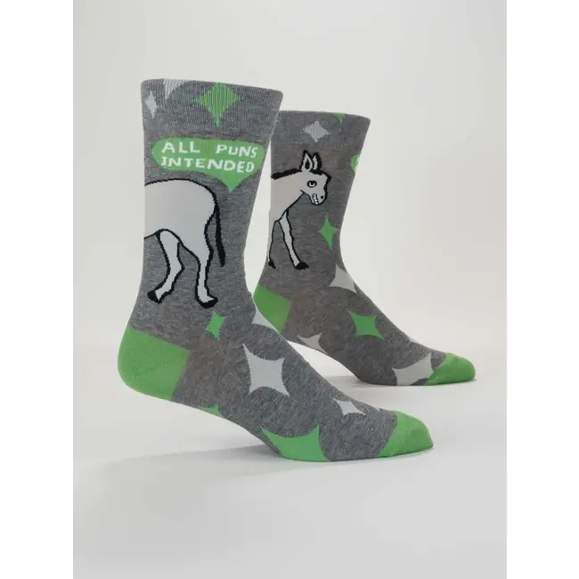 Blue Q Mens Socks - All Puns Intended