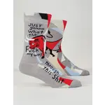 Blue Q Mens Socks - WTF My Way Through