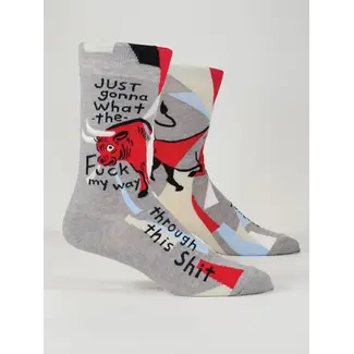 Blue Q Mens Socks - WTF My Way Through