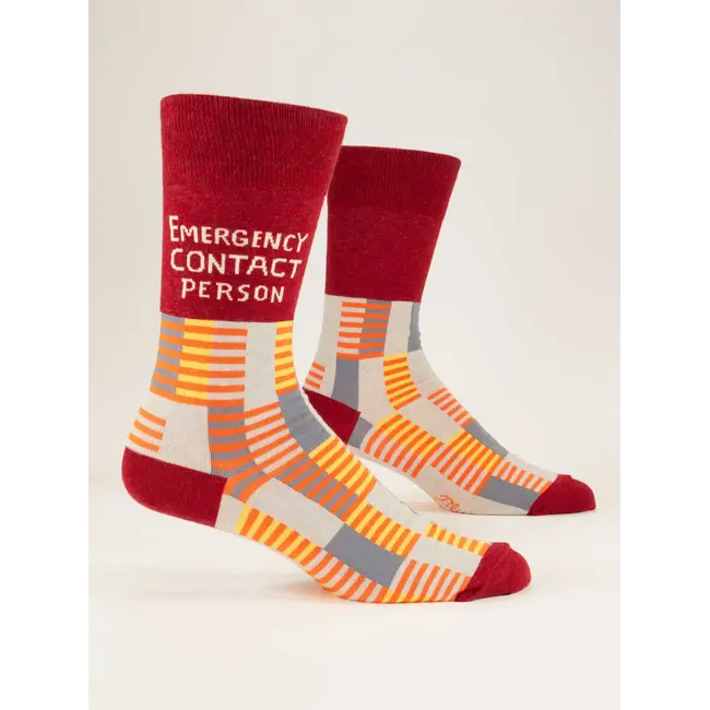 Blue Q Mens Socks - Emergency Contact