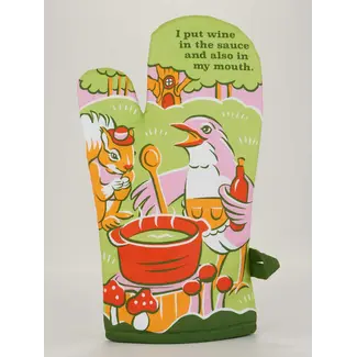 Blue Q Oven Mitt - Wine in My Mouth