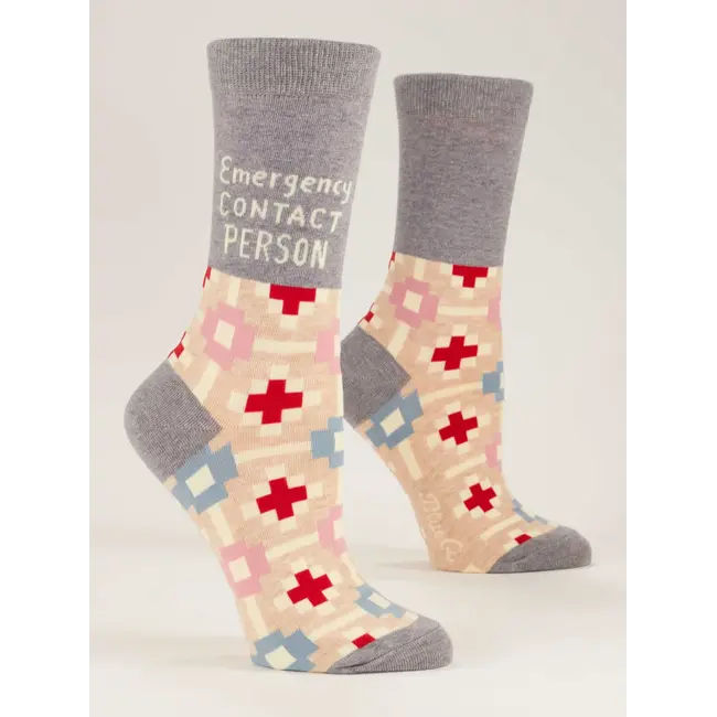 Blue Q Womens Socks - Emergency Contact