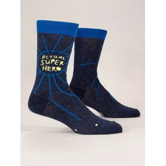 Blue Q Mens Socks - Actual Superhero