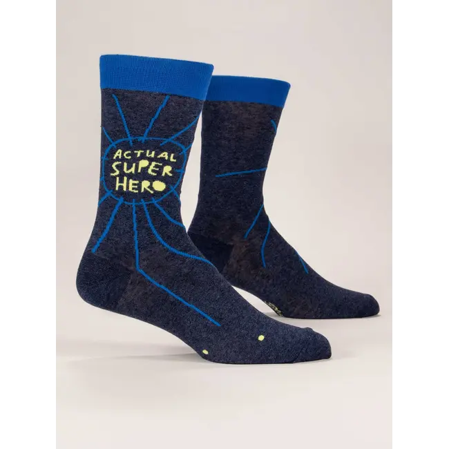 Blue Q Mens Socks - Actual Superhero
