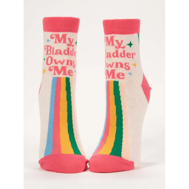 Blue Q Womens Ankle Socks - My Bladder Owns Me