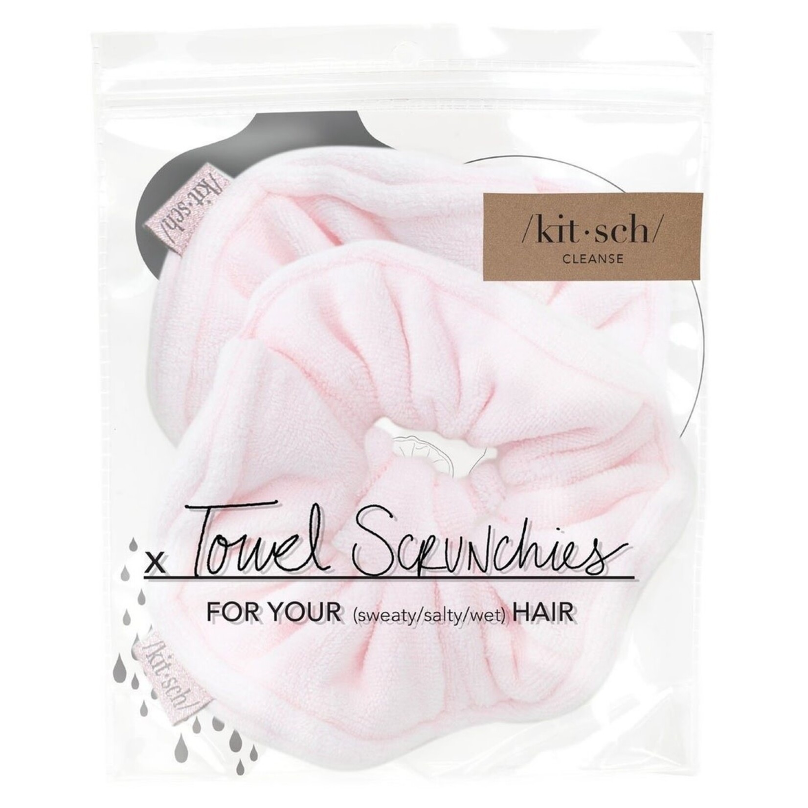 Microfiber Towel Scrunchies Blush - 2 Pack