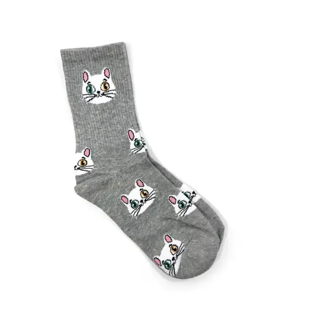 Sweet Creatures Socks - White Cat