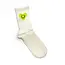 Women's Sock - Smiley Heart White