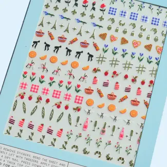 Picnic Paris Nail Art Stickers