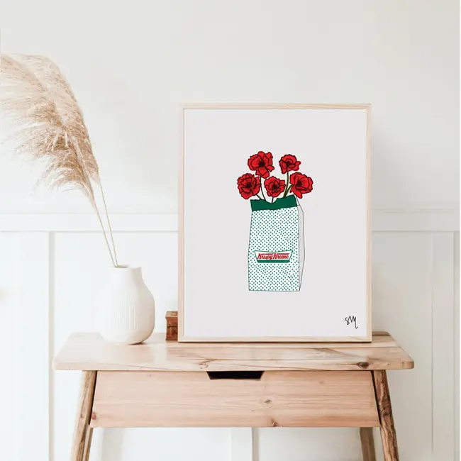 A Lil Too Ironic Print Shop Krispy Kreme Print - 8x10