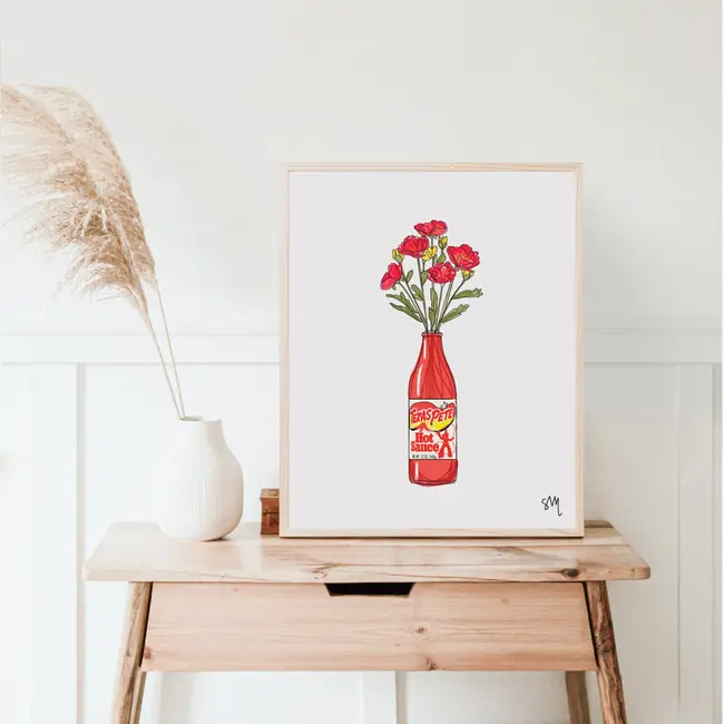 A Lil Too Ironic Print Shop Texas Pete Print - 8x10