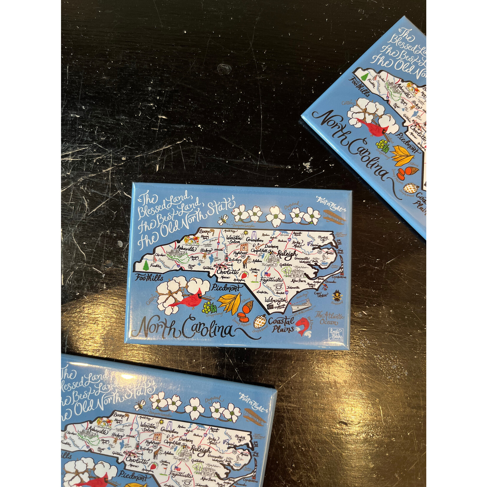 Emily Brooks Designs Emily Brooks NC Map Magnet - Blue