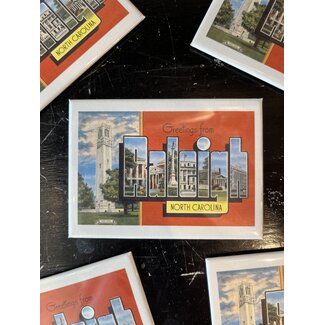 Found Image Magnet - Greetings from Raleigh (Red)