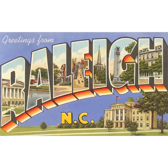 Found Image Magnet - Greetings from Raleigh