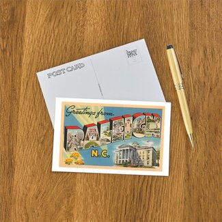 Found Image Postcard - Greetings from Raleigh (Blue)