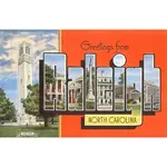Found Image Sticker - Greetings from Raleigh (Red)