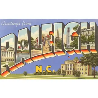 Found Image Sticker - Greetings from Raleigh