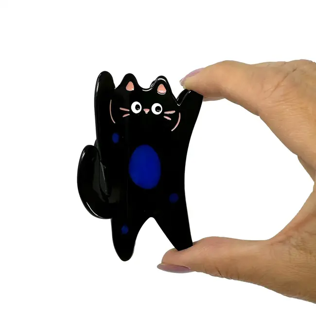 Hair Claw - Lucky Cat (Black)