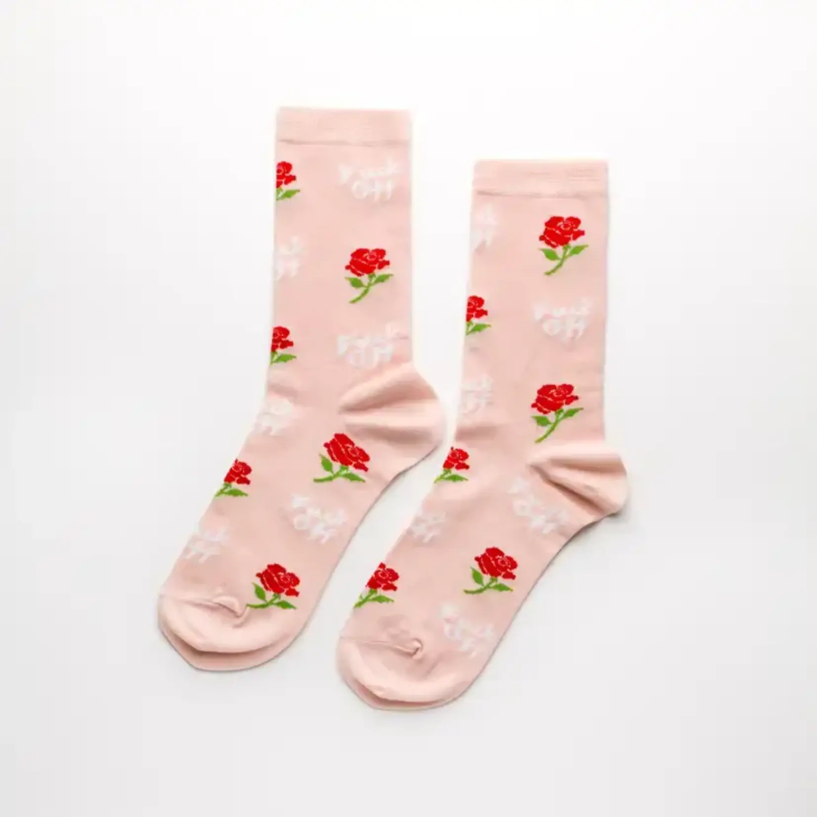 Yellow Owl Women's Socks - F* Off Rose