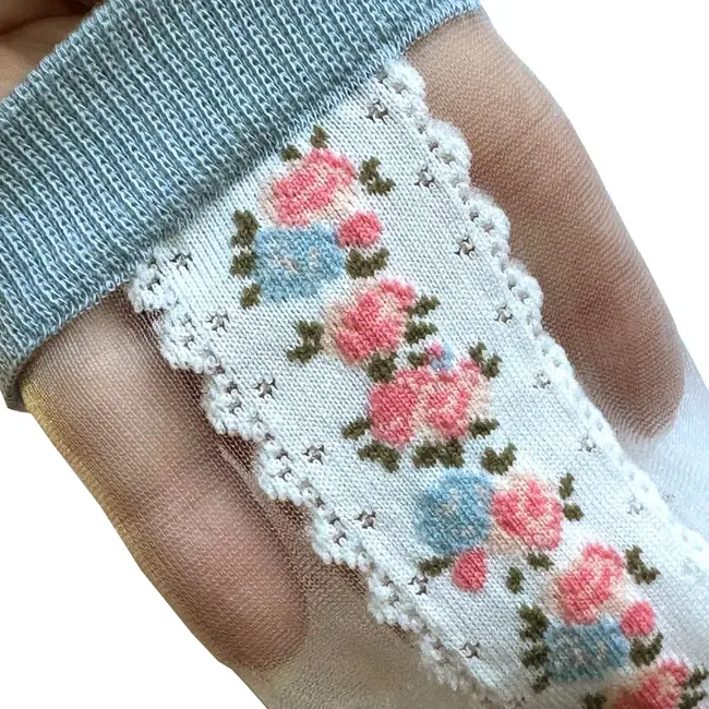 Blanche Socks - Lace Stripe