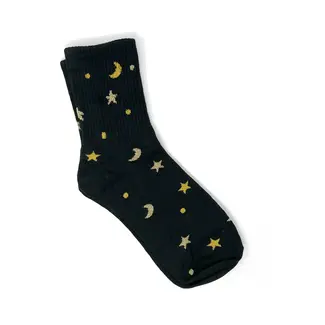 Moon & Stars Socks - Black