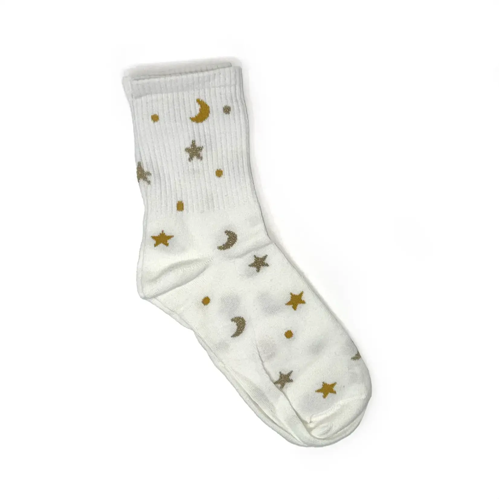 Moon & Stars Socks - White