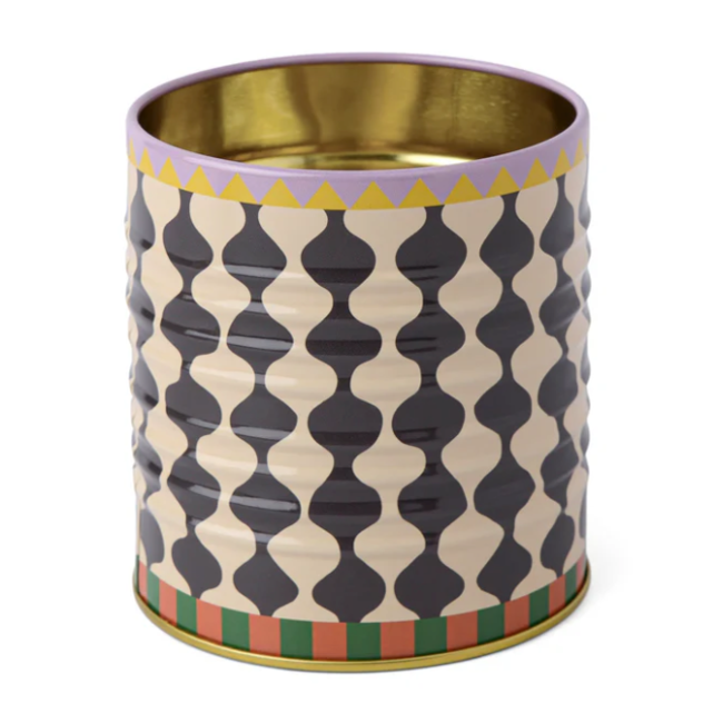 A Dopo Storage Tin -  White Wavy