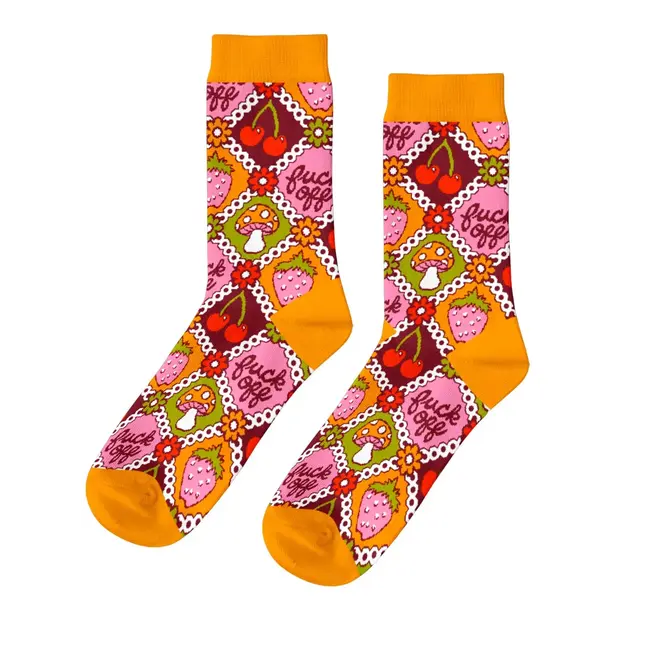 Yellow Owl Women's Socks - F* Off Retro